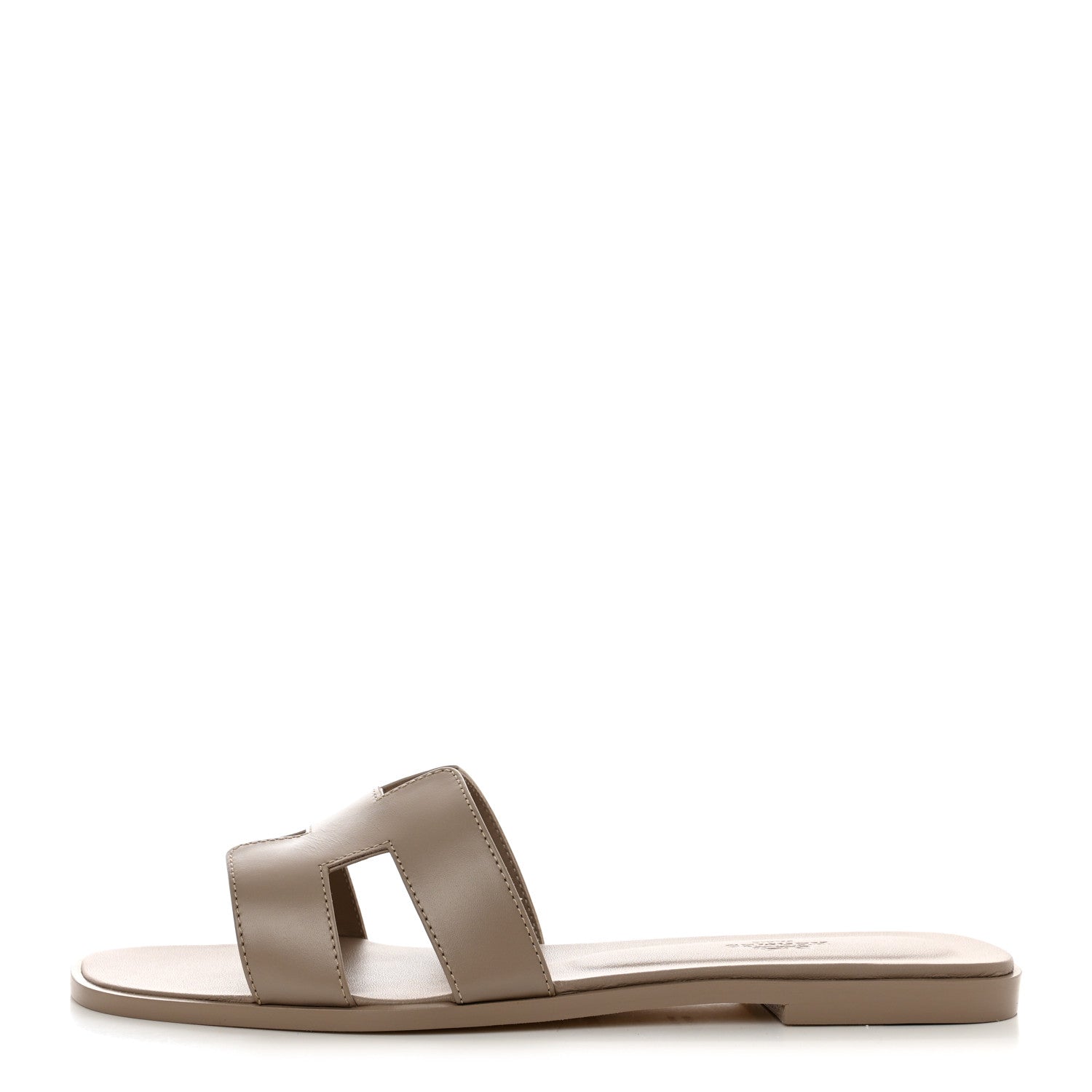 Hermes Box Calfskin Oran Sandals 41 Beige Mastic 1 of 9