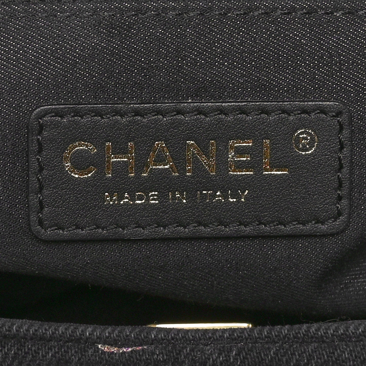 Denim Quilted Denim Mood Large Flap Black Multicolor