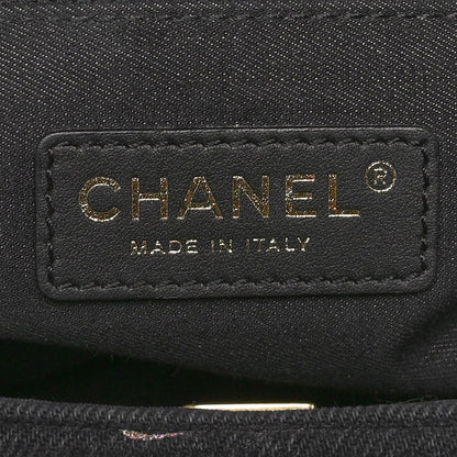 Chanel Denim Quilted Denim Mood Large Flap Black Multicolor 6 of 11