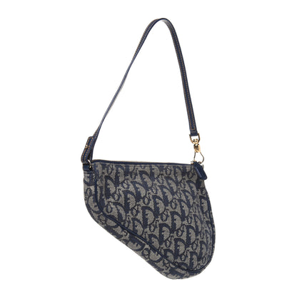 Christian Dior Monogram Mini Saddle Pochette Navy 3 of 13
