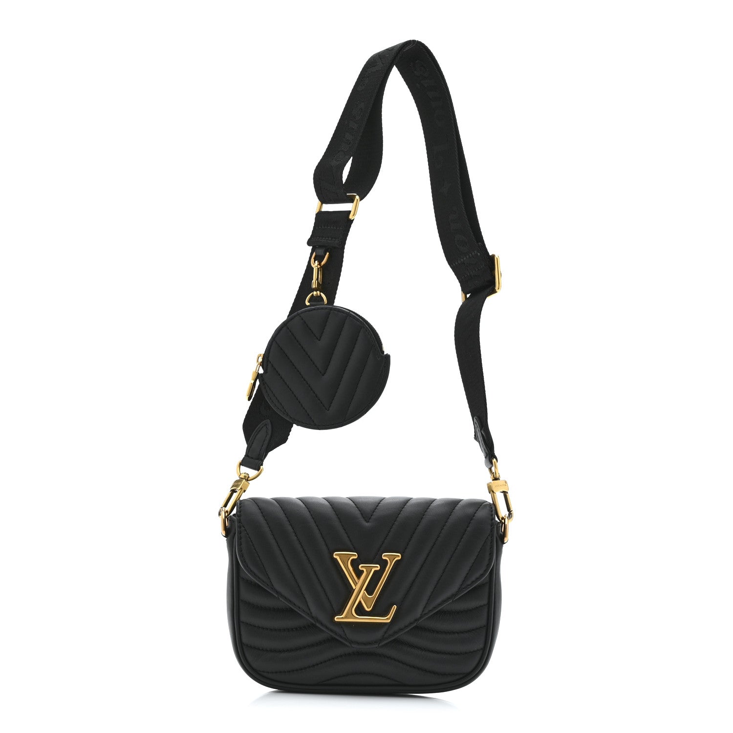 Louis Vuitton Calfskin New Wave Multi Pochette Black 1 of 10