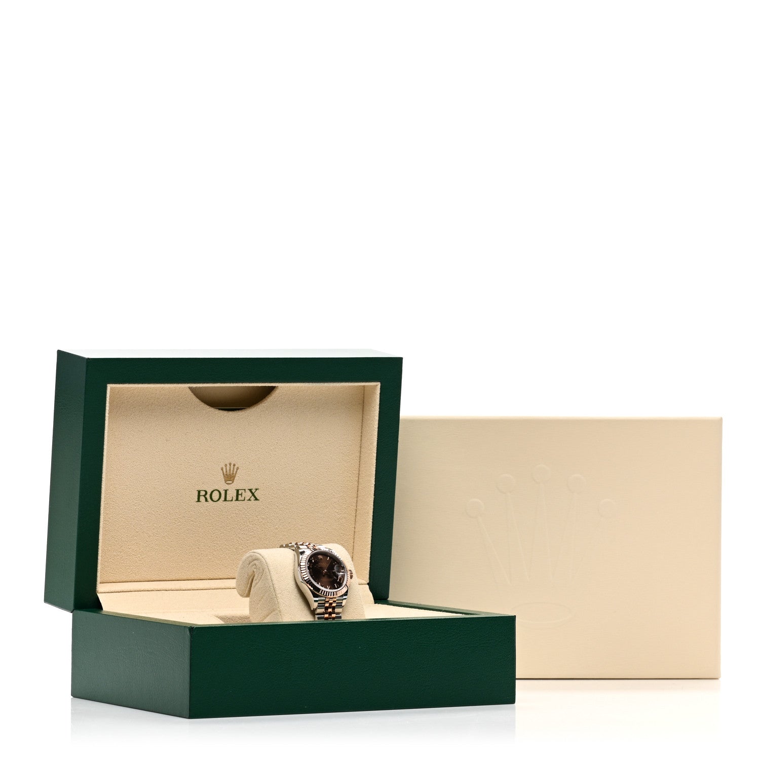 Rolex Stainless Steel 18K Everose Gold 28mm Oyster Perpetual Datejust Watch Chocolate Roman 279171 5 of 5