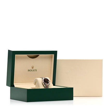 Rolex Stainless Steel 18K Everose Gold 28mm Oyster Perpetual Datejust Watch Chocolate Roman 279171 5 of 5