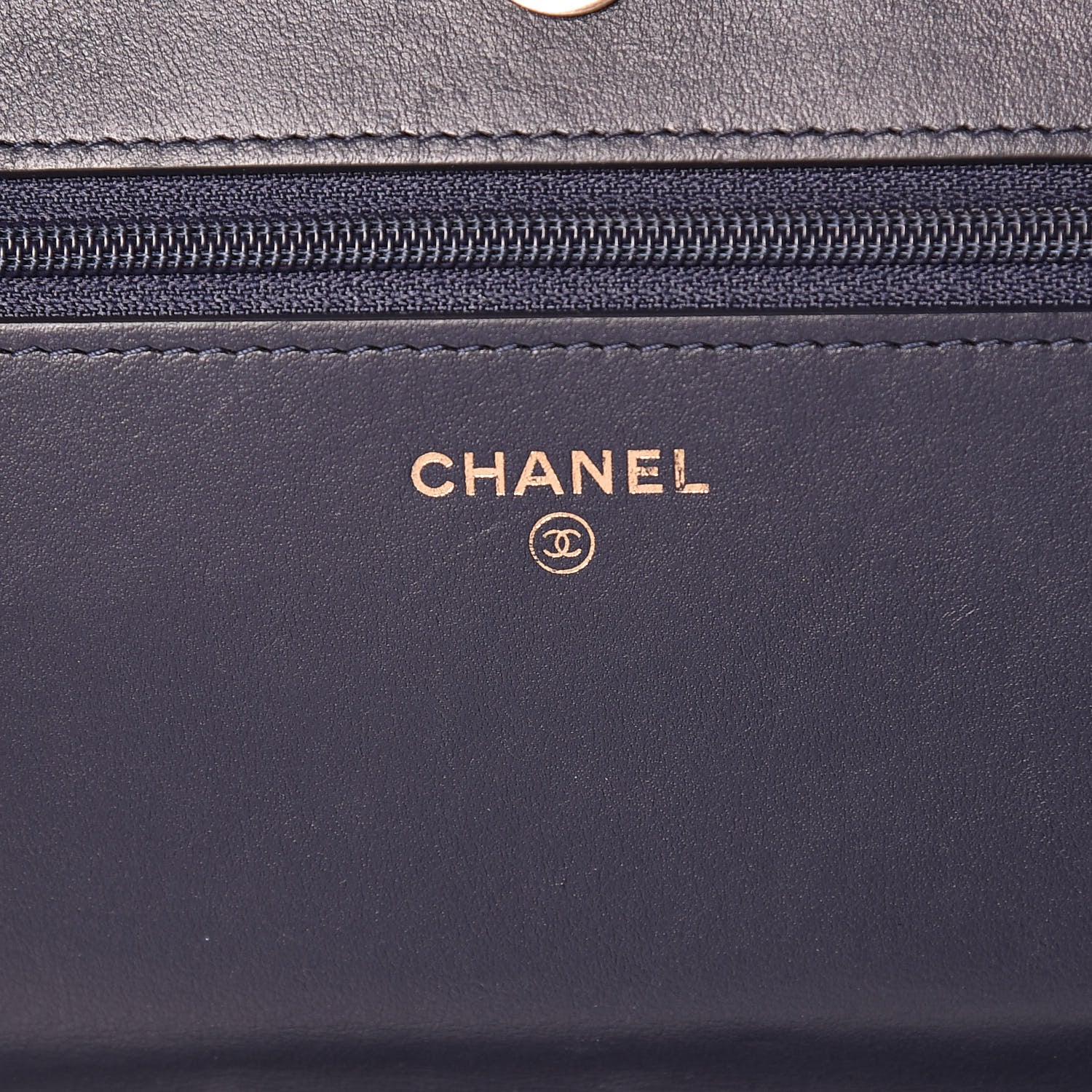 Chanel Caviar Quilted Boy Wallet On Chain WOC Navy 6 of 11