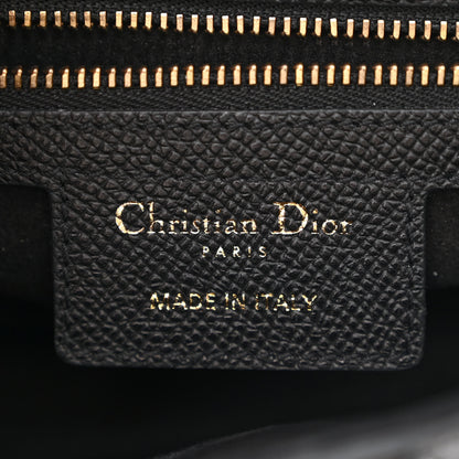 Christian Dior Grained Calfskin Saddle Bag Black 6 of 11