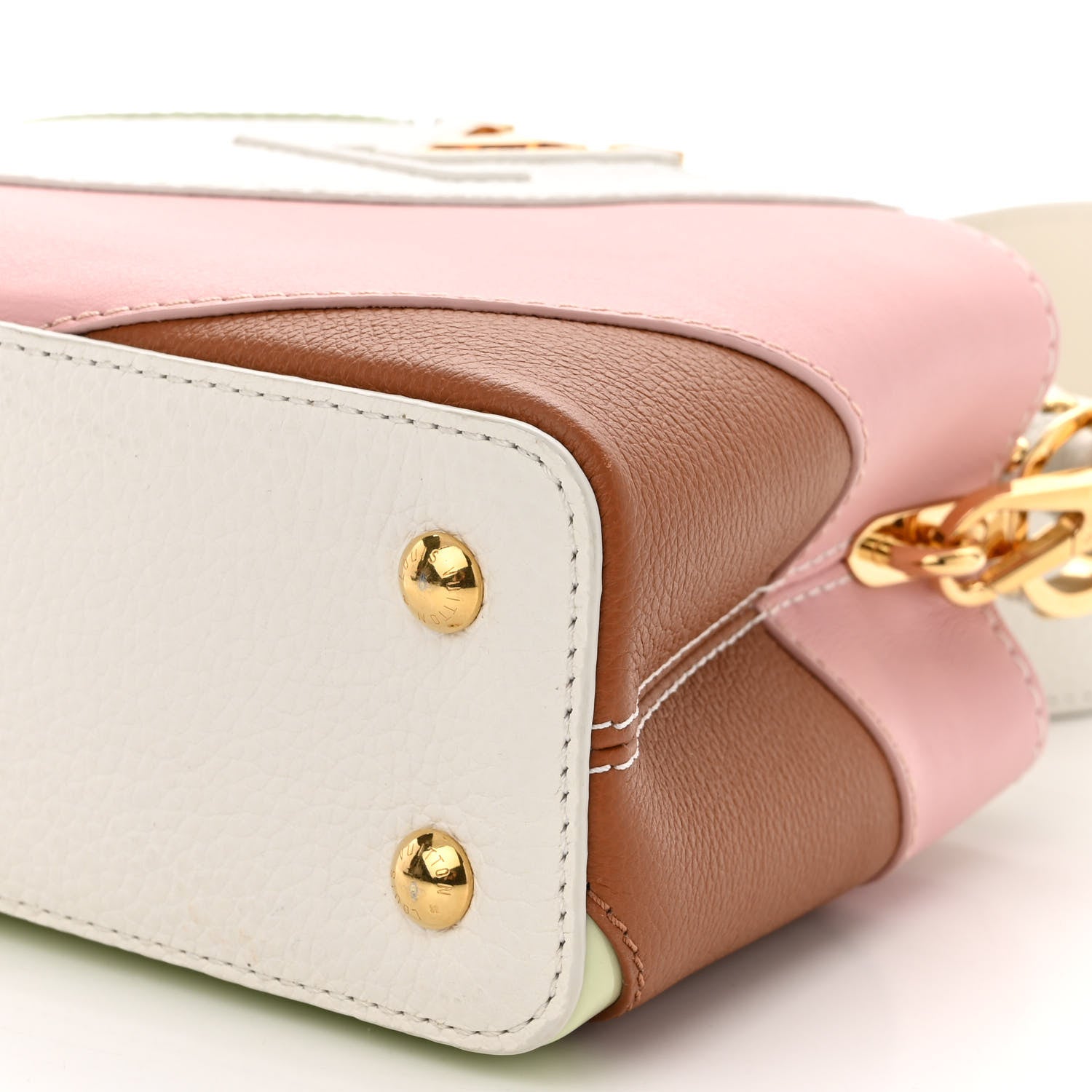 Louis Vuitton Taurillon Calfskin Patent Gelato Mini Capucines Fraise Pink 9 of 9