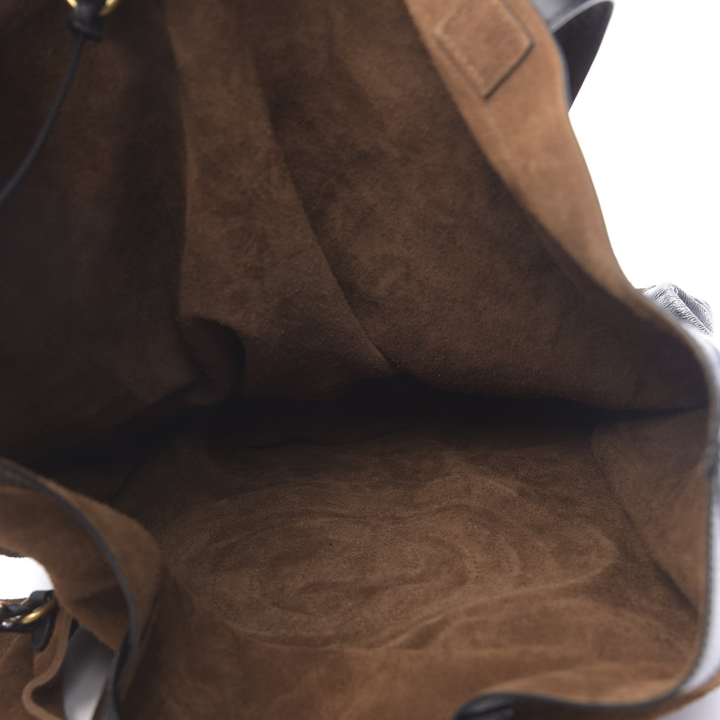 Suede Large Ophidia Vertical Shopping Tote Chestnut