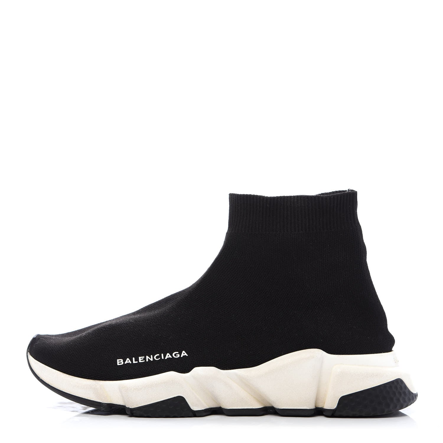 Balenciaga Neoprene Knit Womens Speed Sneakers 40 Black White 1 of 9