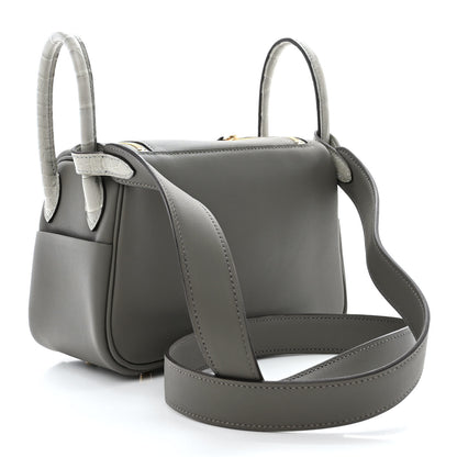 Hermes Swift Matte Alligator Mini Touch Lindy 20 Gris Meyer 3 of 11