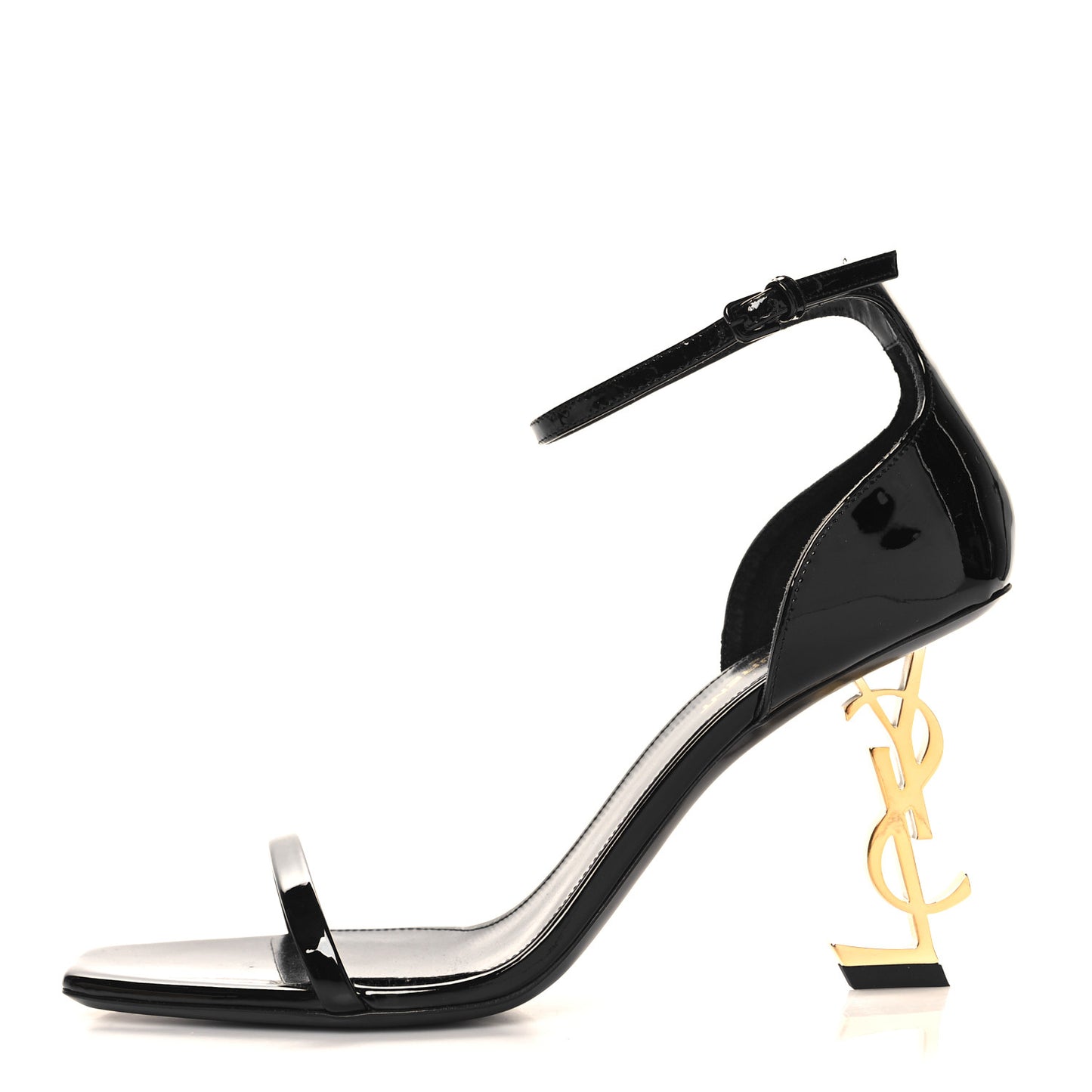 Patent Calfskin Opyum 85 Sandals 40 Black