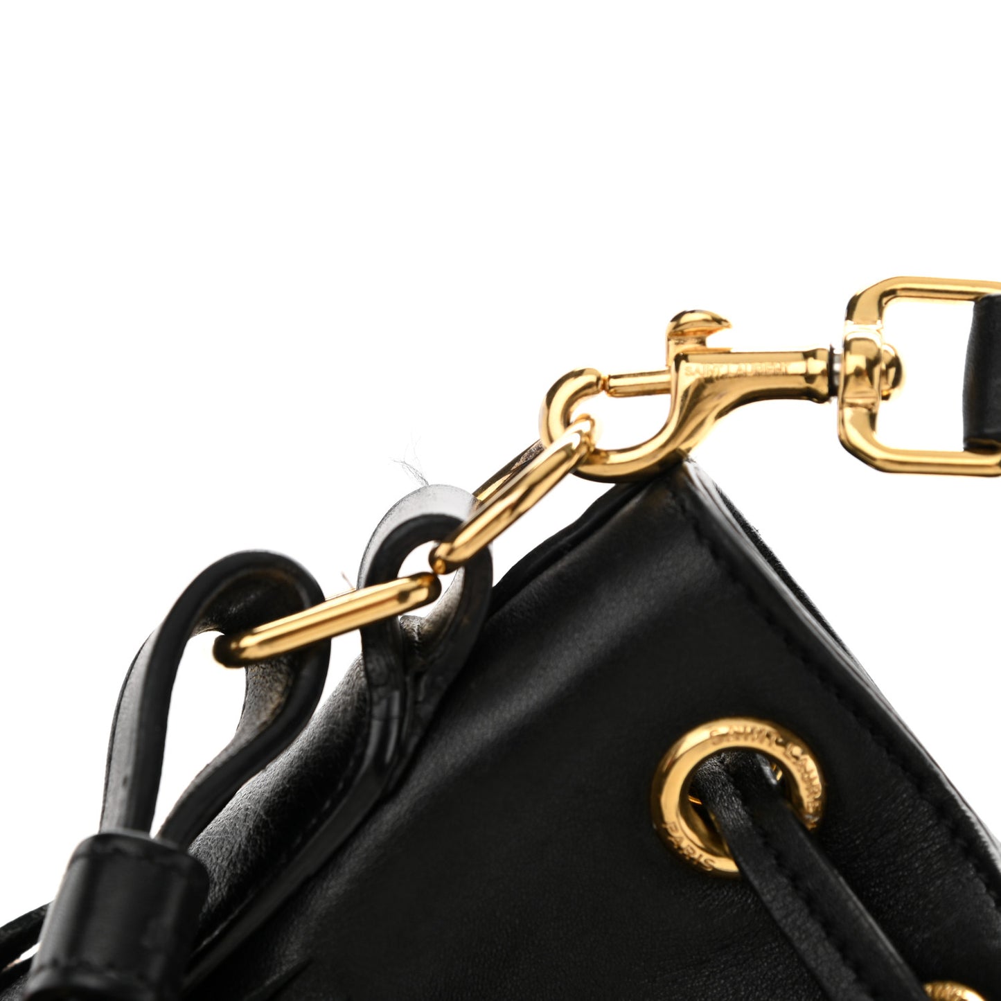 Calfskin Small Emmanuelle Fringe Hobo Bag Black