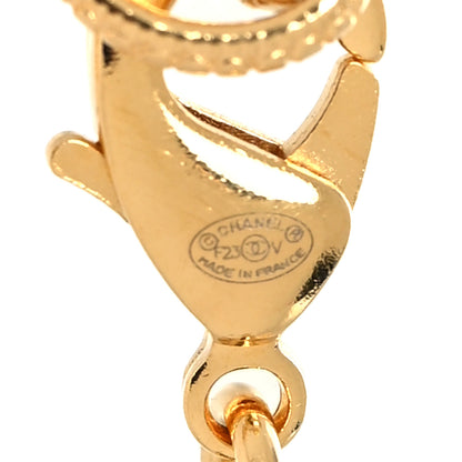 Chanel Crystal Chain Link CC Choker Necklace Gold 5 of 5