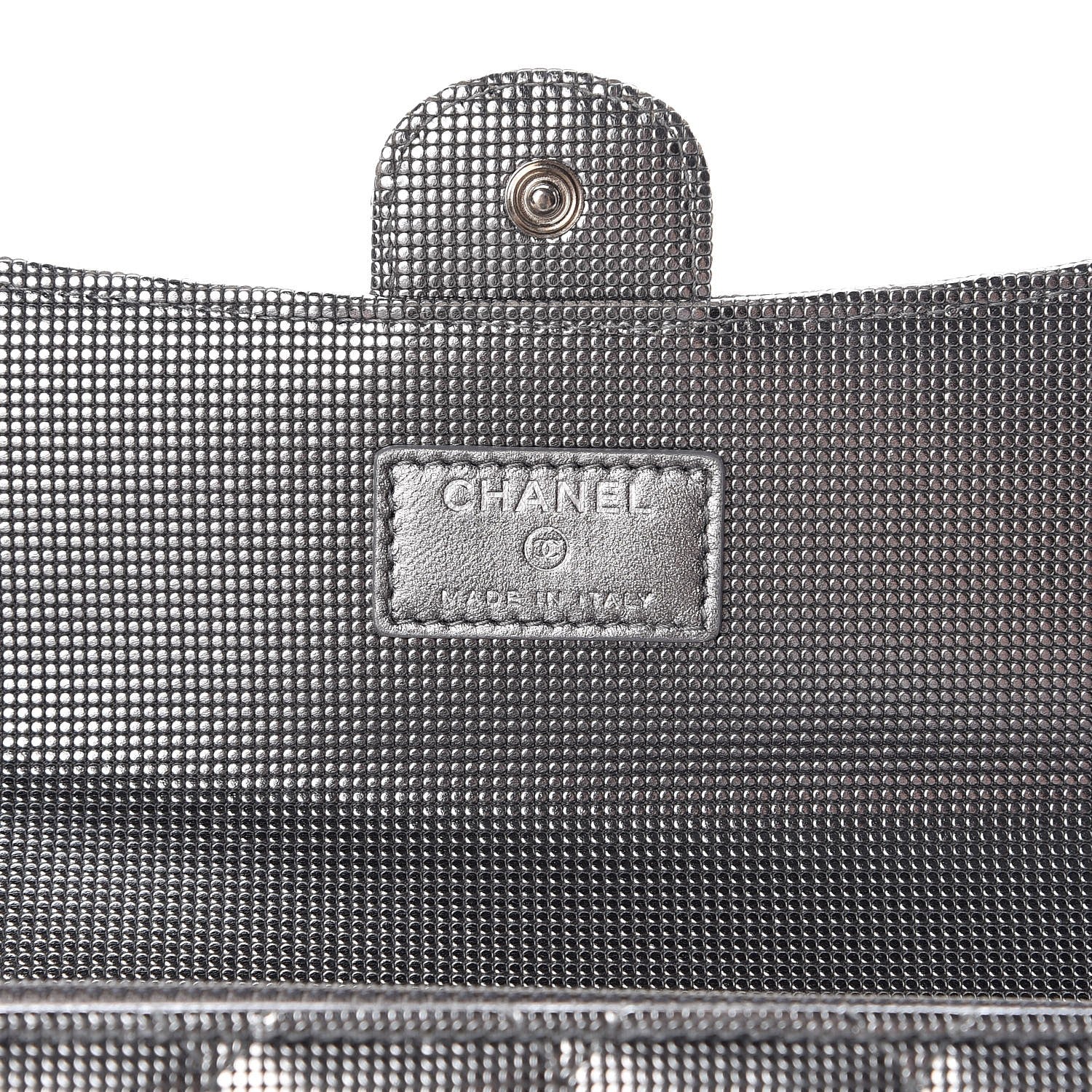 Chanel Metallic Calfskin Quilted Pixel Effect Large Flap Wallet Silver 13 of 15