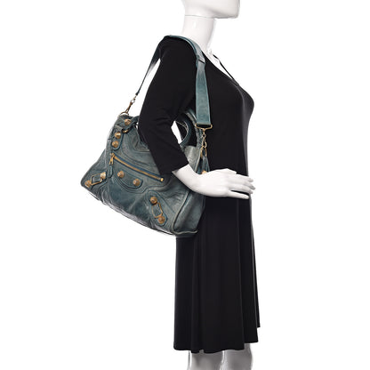 Balenciaga Agneau Giant 21 Gold Hardware City Aquamarine 2 of 12