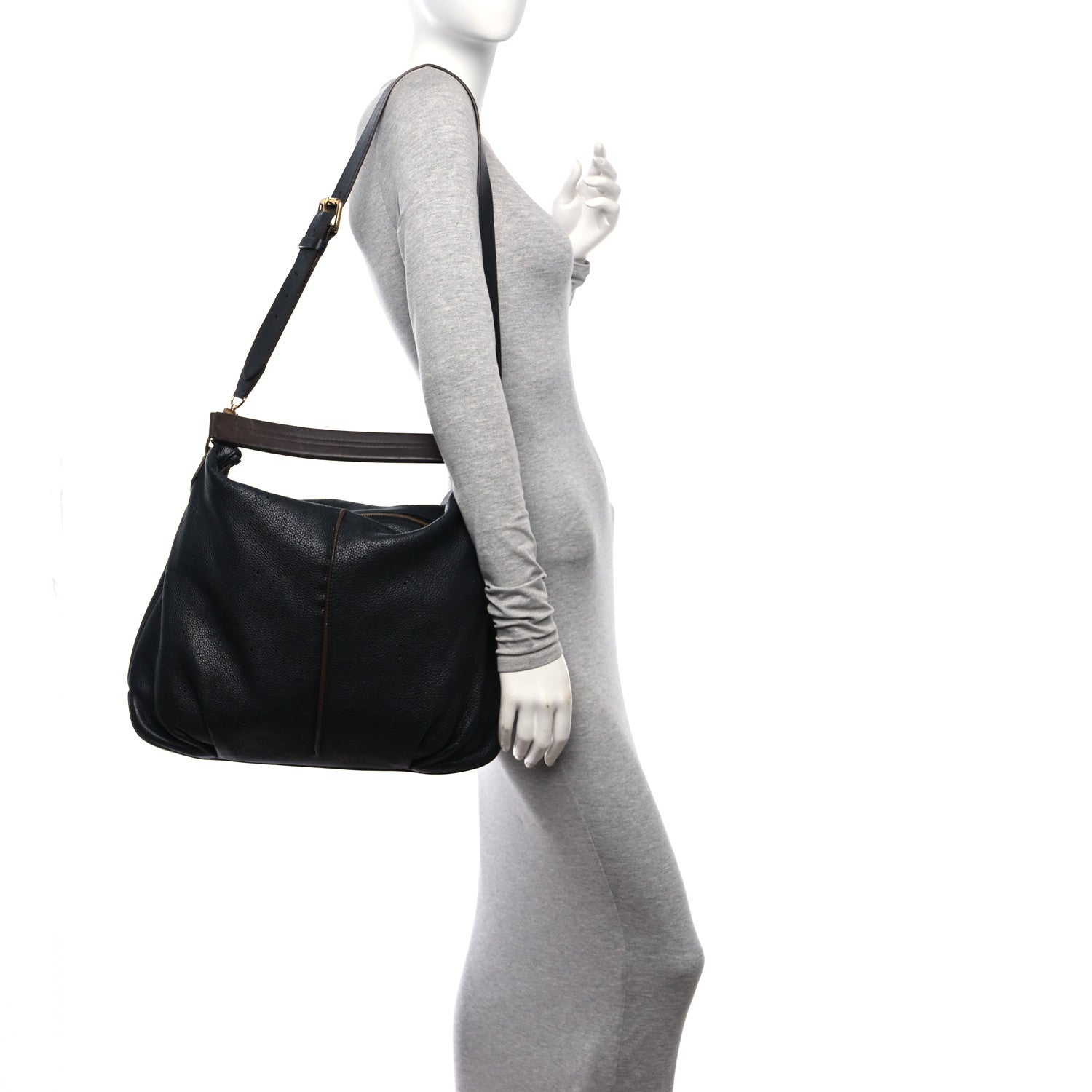 Louis Vuitton Mahina Selene MM Black 2 of 12