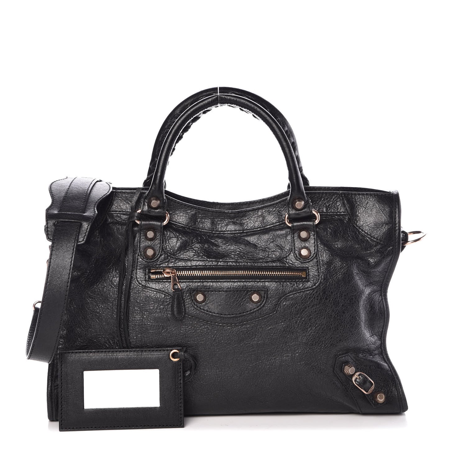 Agneau Giant 12 Rose Gold Hardware City Black
