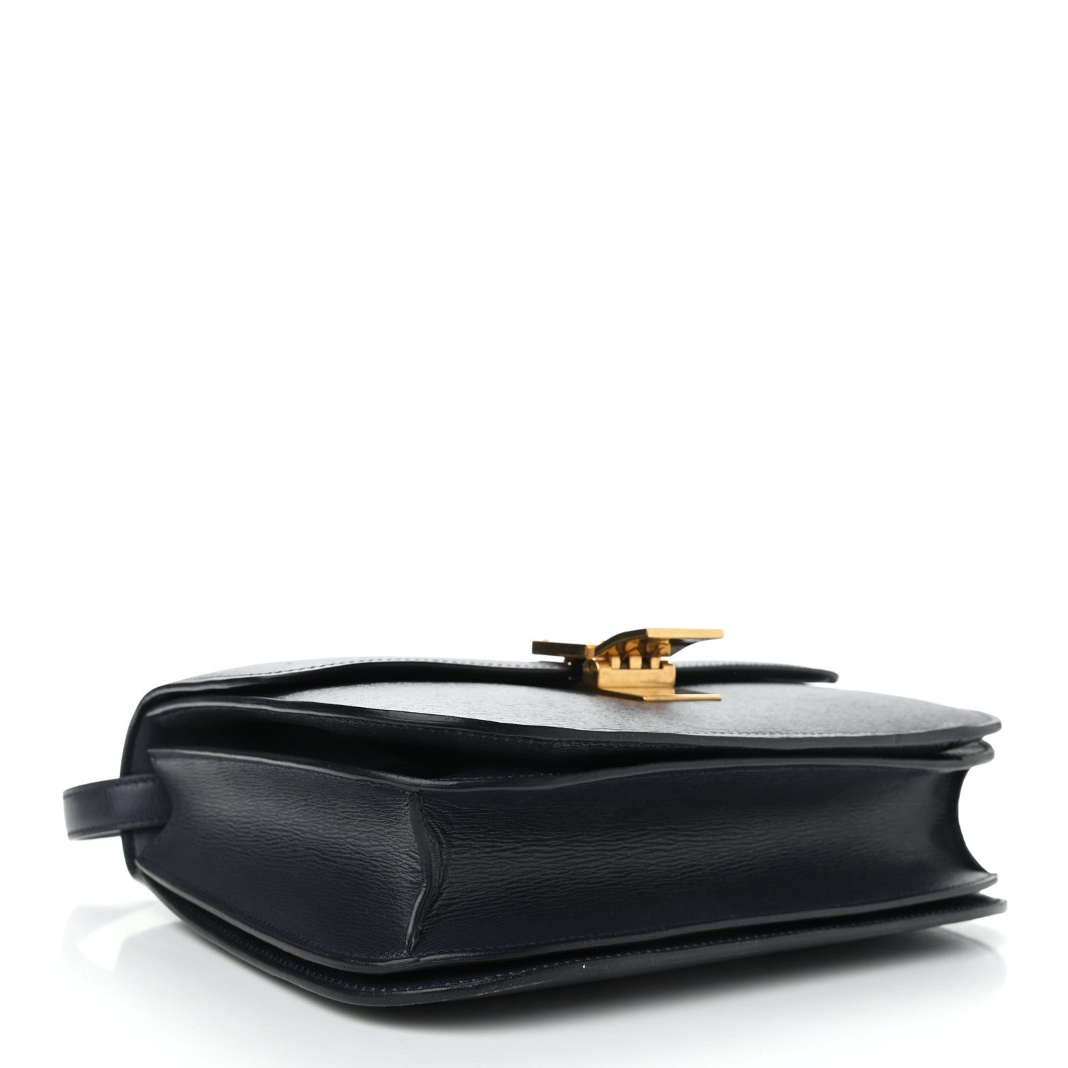 Celine Liege Calfskin Medium Classic Box Flap Bag Dark Blue 4 of 13