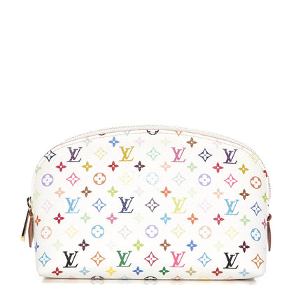 Louis Vuitton Monogram Multicolor Cosmetic Pouch White Litchi 1 of 8