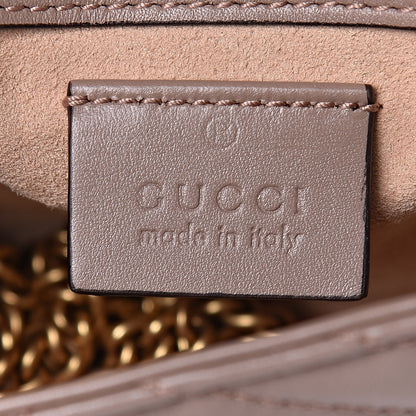Gucci Calfskin Matelasse Super Mini GG Marmont Shoulder Bag Porcelain Rose 6 of 11