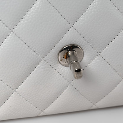 Chanel Caviar Quilted Maxi Double Flap White 12 of 15