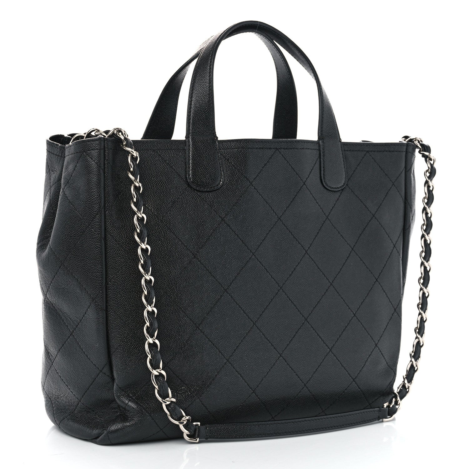 Chanel Caviar Stitched Medium Lady Coco Shopping Tote Black 3 of 10