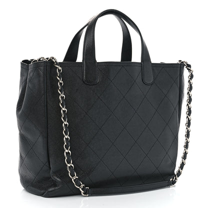 Chanel Caviar Stitched Medium Lady Coco Shopping Tote Black 3 of 10