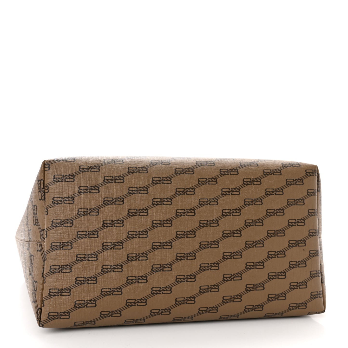 Coated Canvas BB Monogram Large Signature East West Shopper Bag Beige Brown