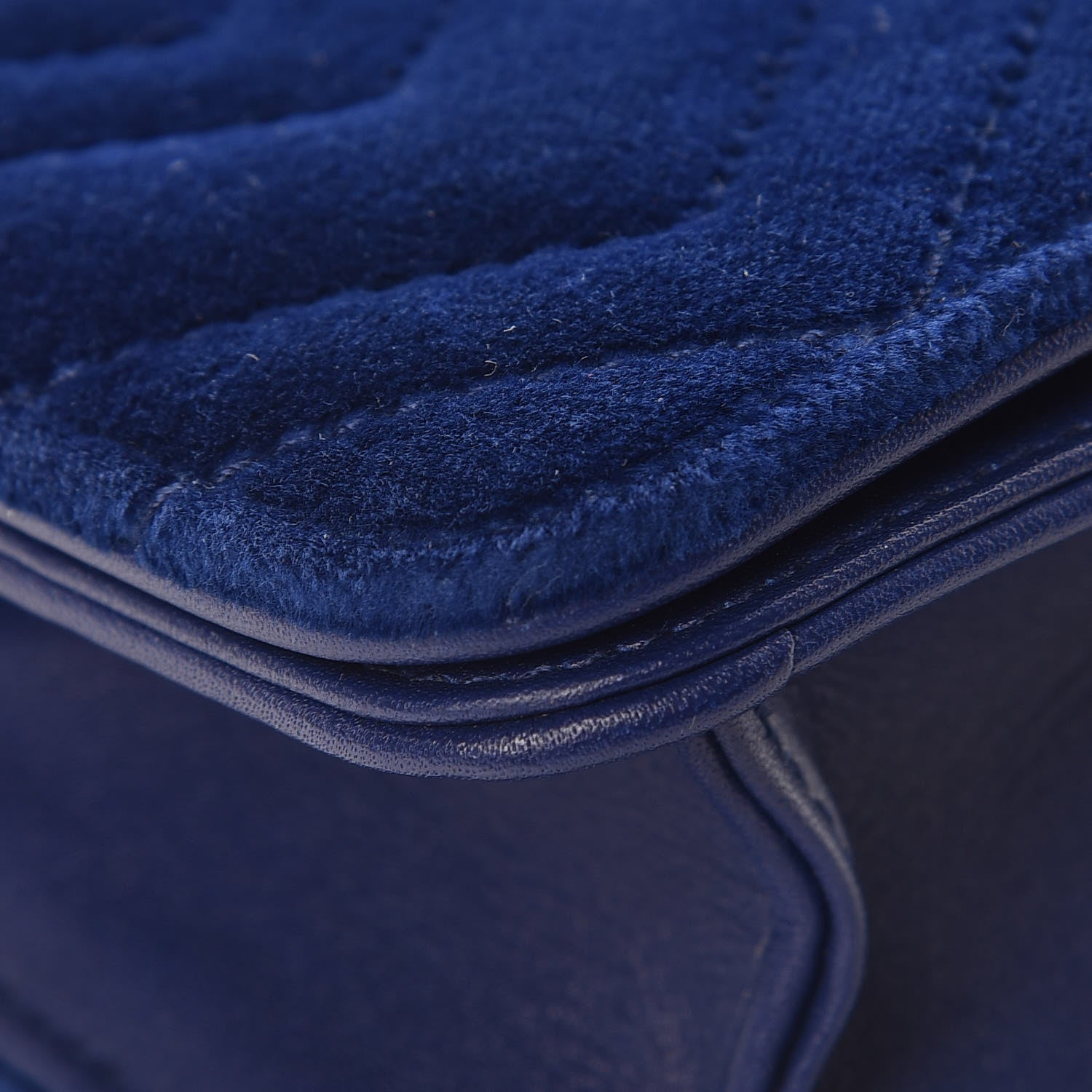 Gucci Velvet Matelasse GG Marmont Mini Bag Cobalt Blue 9 of 11