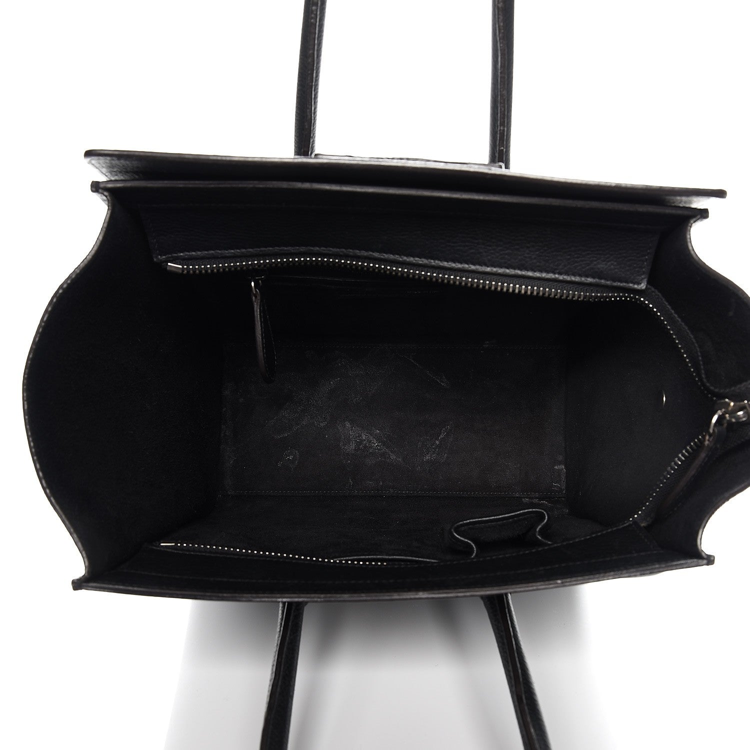 Celine Drummed Calfskin Micro Luggage Black 5 of 16