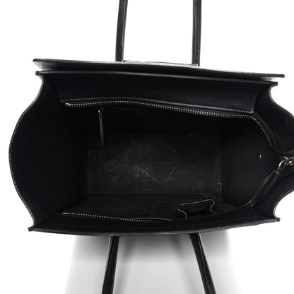 Celine Drummed Calfskin Micro Luggage Black 5 of 16