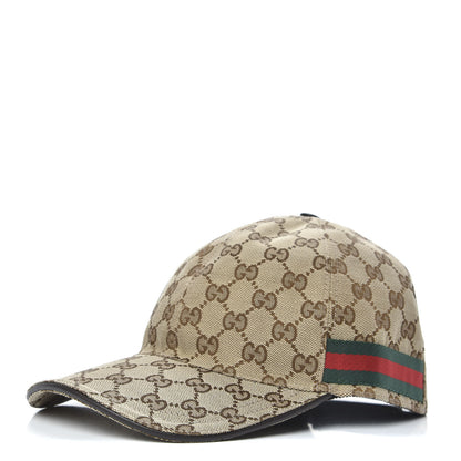 Gucci Monogram Web Baseball Hat M Beige Cocoa 1 of 6