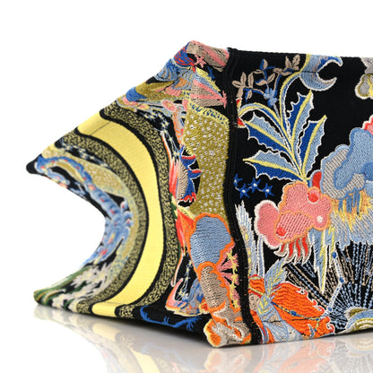 Christian Dior Canvas Zodiac Fantastico Embroidered Medium Book Tote Black Multicolor 9 of 11