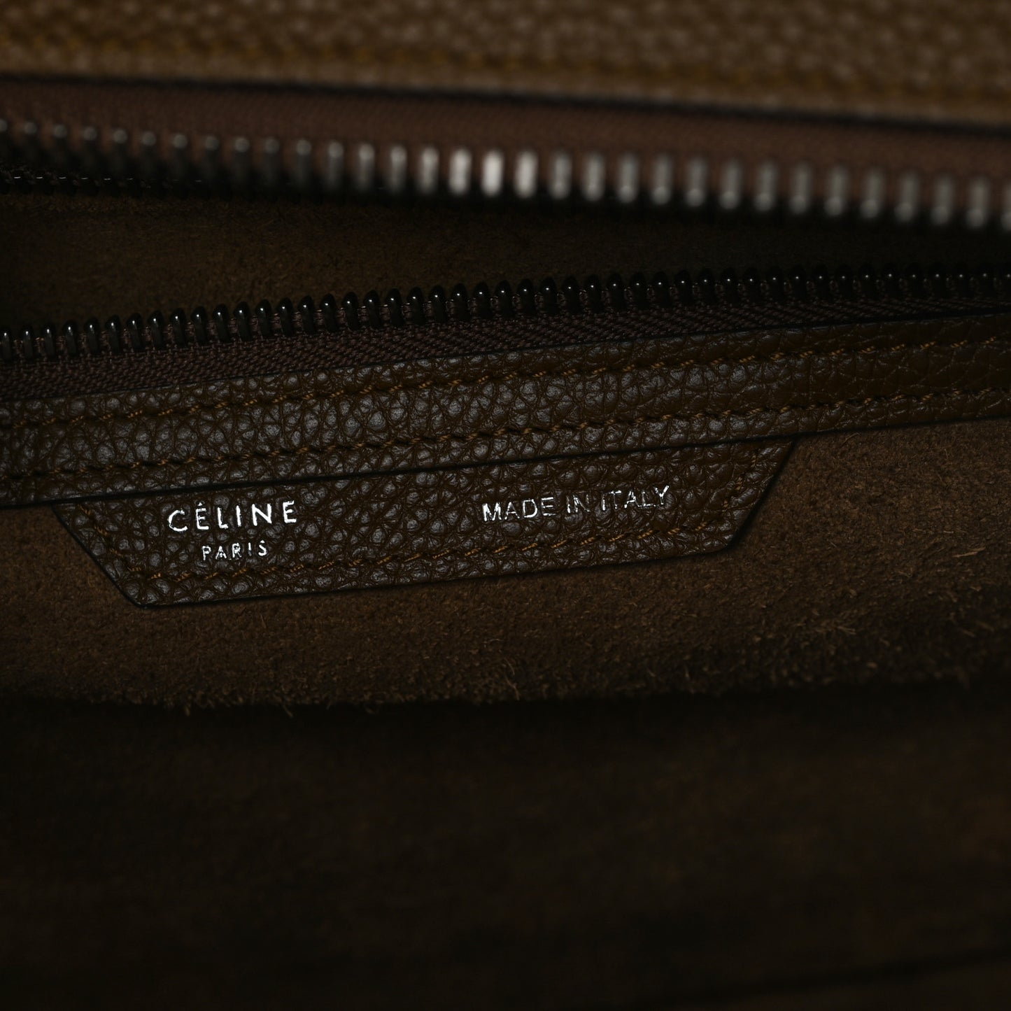 Drummed Calfskin Mini Luggage Brown
