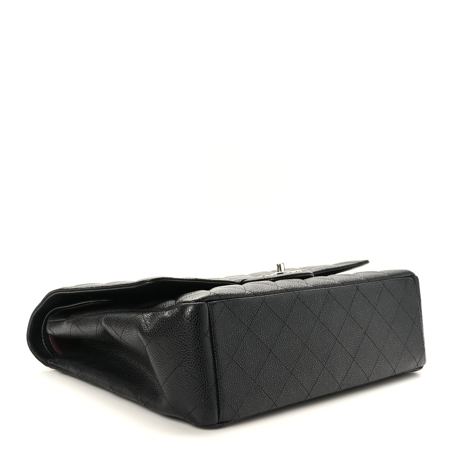 Caviar Quilted Maxi Double Flap Black