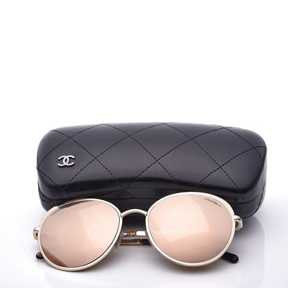 Chanel Round Spring Sunglasses 4206 Gold 8 of 8