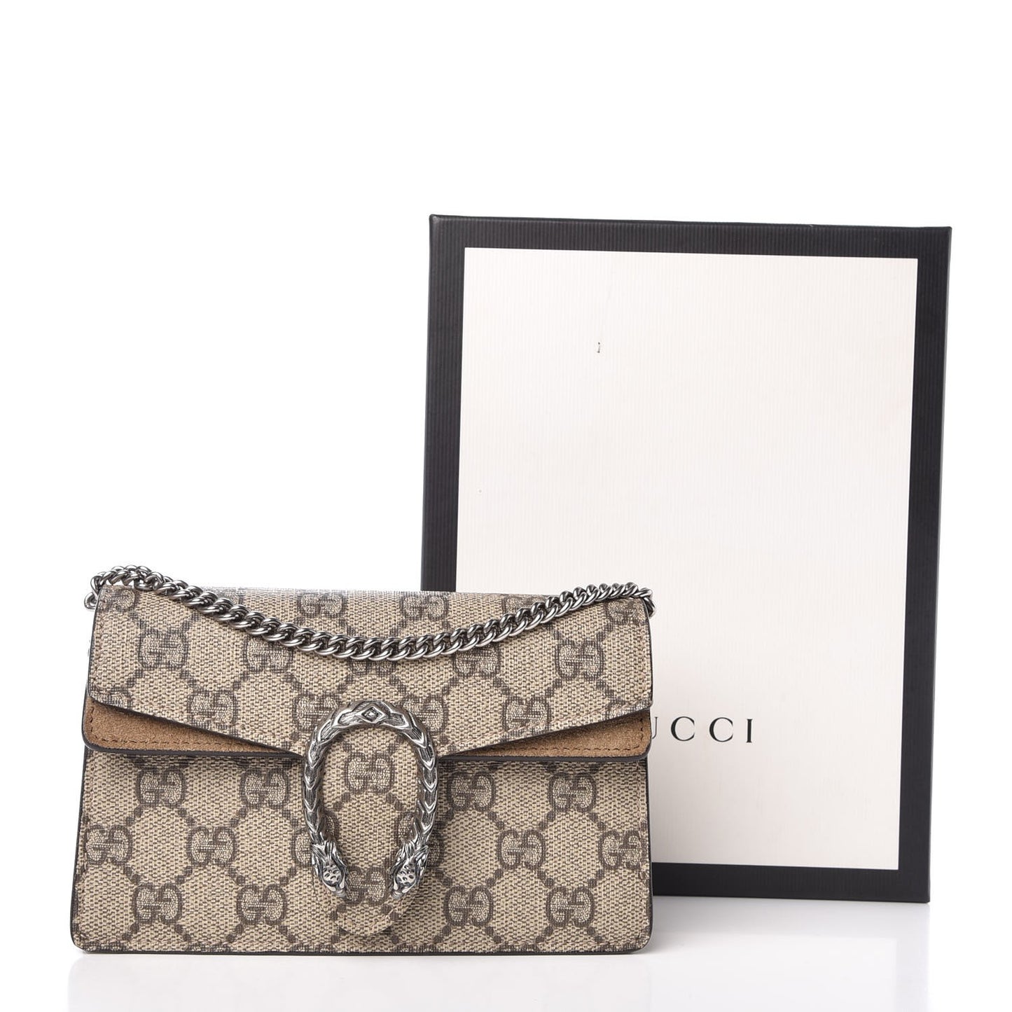 GG Supreme Monogram Super Mini Dionysus Shoulder Bag Taupe