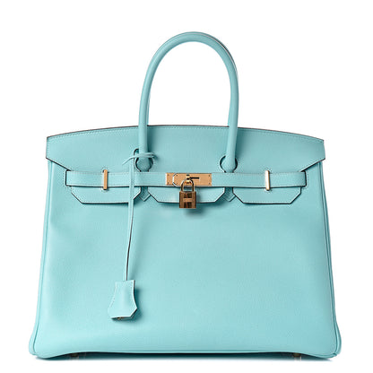Hermes Epsom Birkin 35 Bleu Atoll 1 of 10