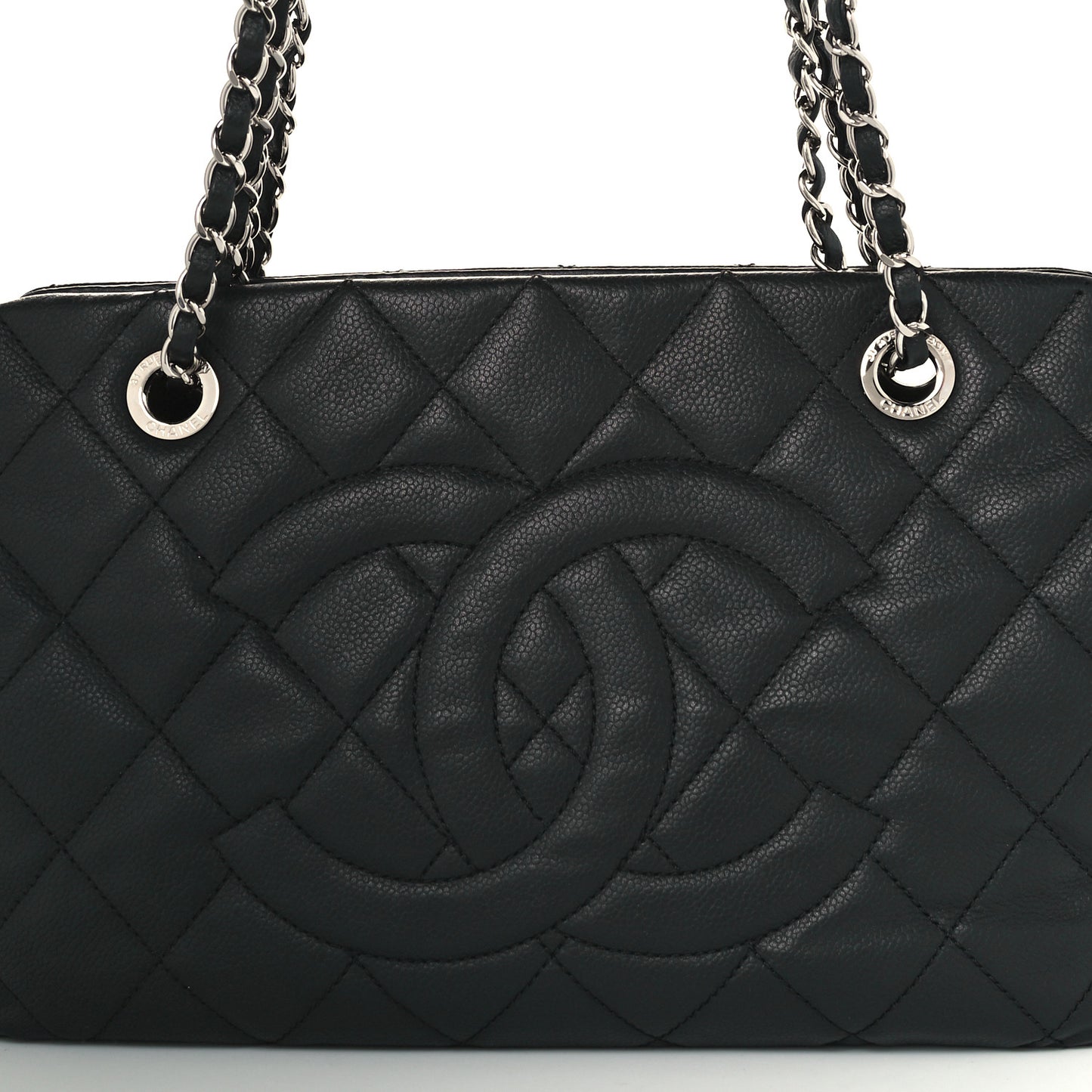 Caviar Quilted CC Timeless Soft Tote Black