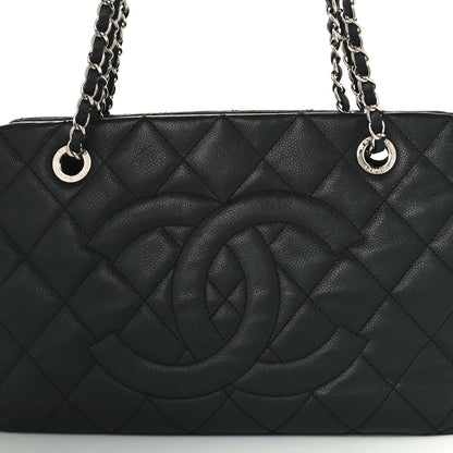 Chanel Caviar Quilted CC Timeless Soft Tote Black 8 of 10