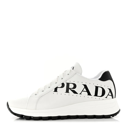 Prada Nylon Gabardine Logo Sneakers 36.5 White 1 of 9