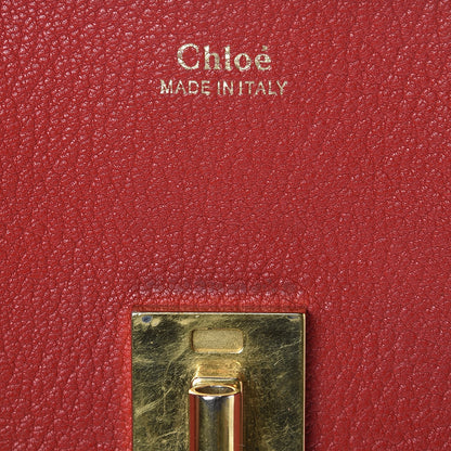 Chloe Grained Lambskin Mini Drew Shoulder Bag Plaid Red 6 of 19