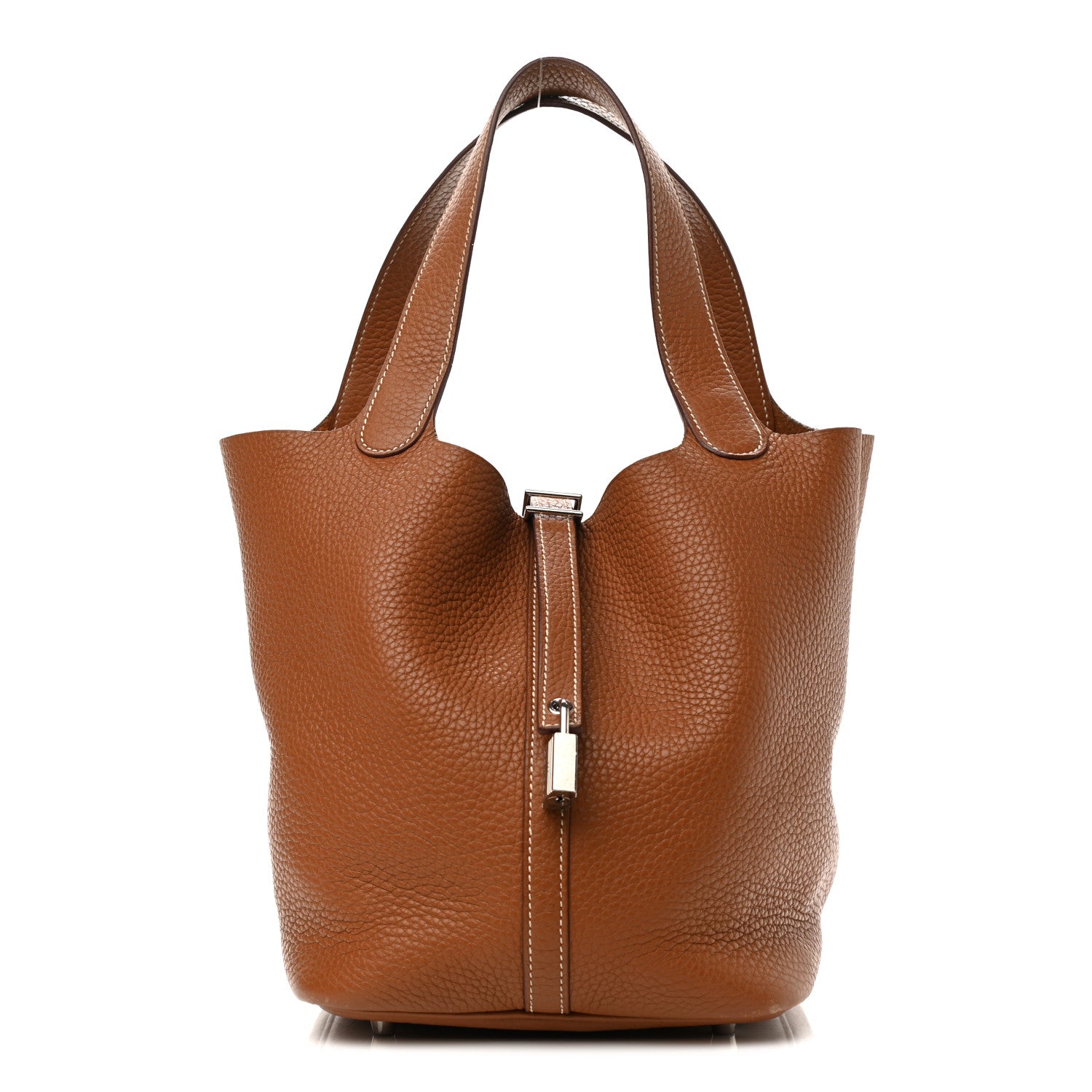 Hermes Taurillon Clemence Picotin Lock 22 MM Gold 1 of 14