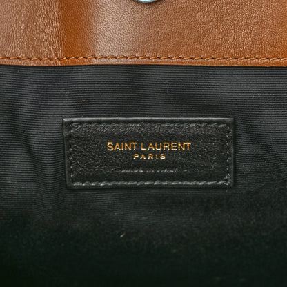 Saint Laurent Crocodile Embossed Suede Toy Shopping Tote Tan 6 of 10