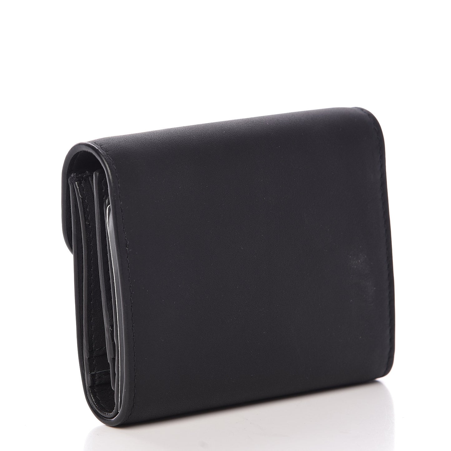 Ultra Matte Calfskin Saddle Card Holder Black