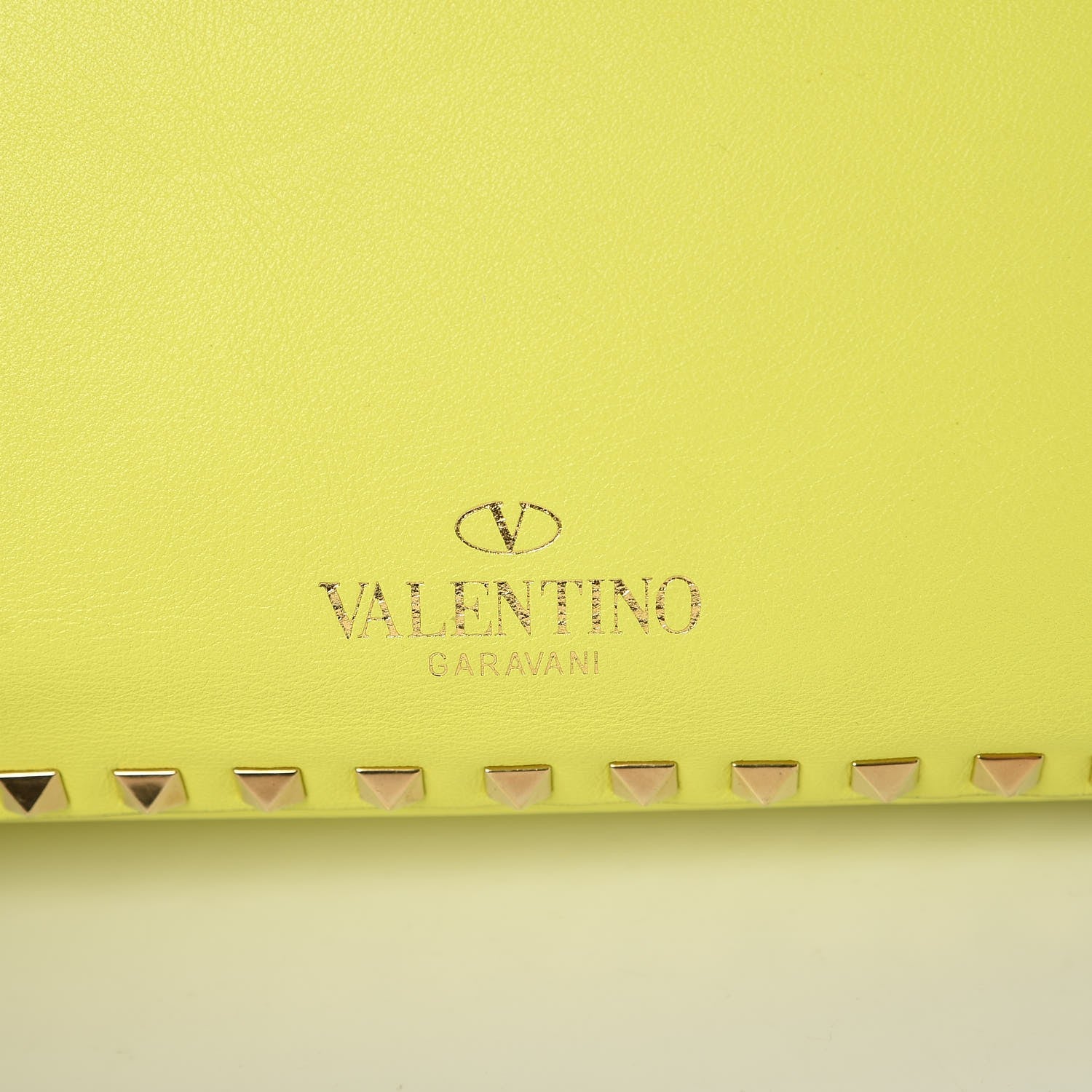 Valentino Garavani Vitello Medium Rockstud Tote Yellow Fluo 8 of 10