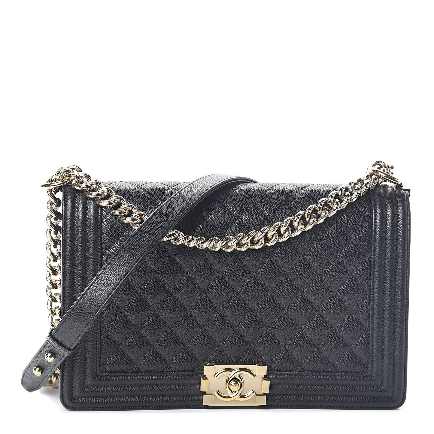 Caviar Quilted New Medium Boy Flap Black