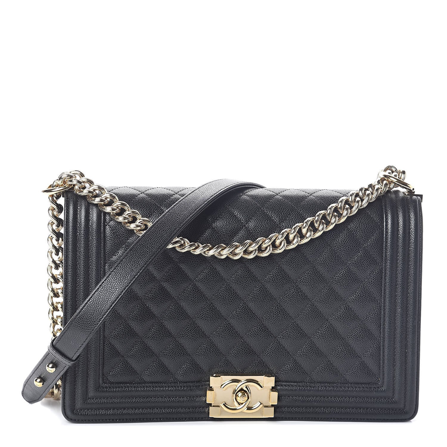 Chanel Caviar Quilted New Medium Boy Flap Black 1 of 12