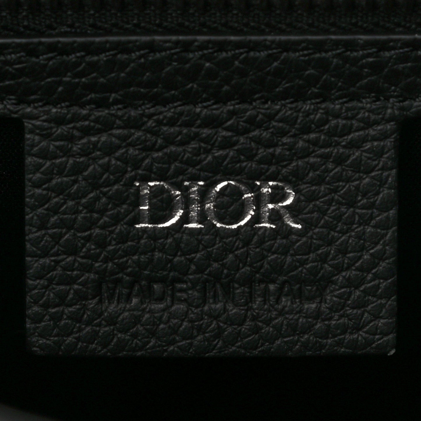 Grained Calfskin Saddle Tote Black
