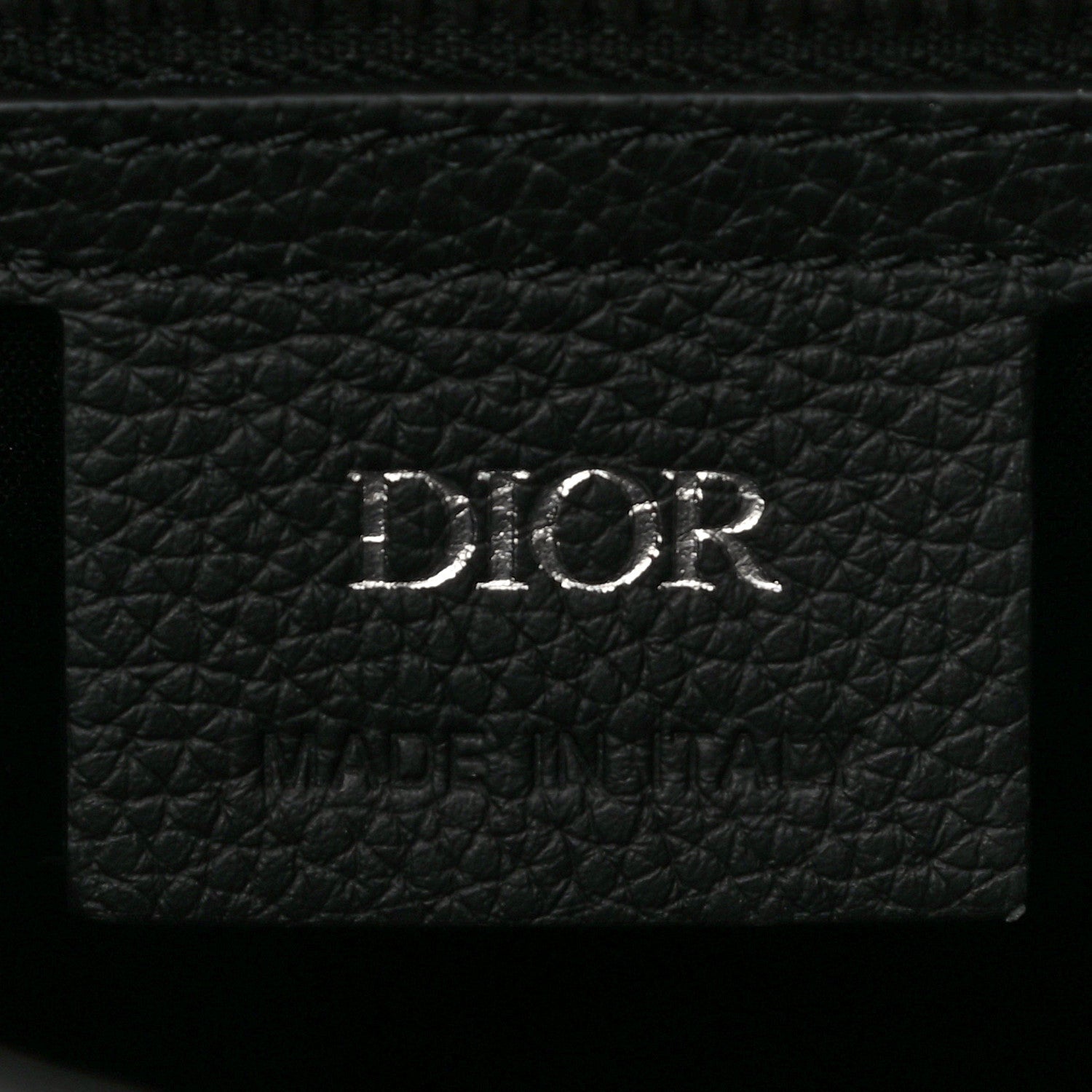 Christian Dior Grained Calfskin Saddle Tote Black 8 of 13