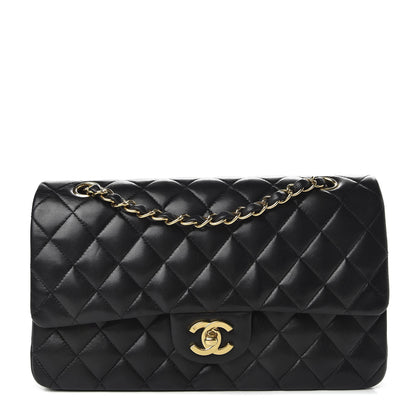 Chanel Lambskin Quilted Medium Double Flap Black 1 of 9